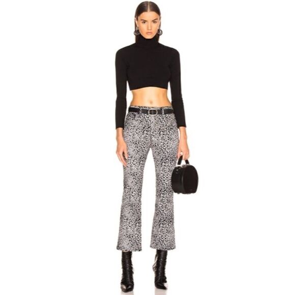 NWT Rag & Bone Hana Cheetah Grey Bootcut Jeans 25 - Picture 1 of 8